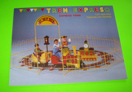 Tren Expreso Train Express Flyer Brochure Vintage Kiddie Train Ride Artwork - £17.51 GBP