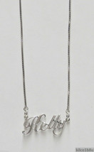 925 Sterling Silver Name Necklace - Name Plate - KELLY 17&quot;, Chain w/Pendant - £47.18 GBP