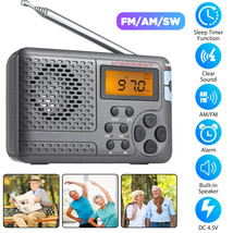 Portable Versatile Alarm Clock FM/AM/SW Radios Digital Stereo LCD Sport Speaker - £26.37 GBP