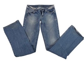 Miss Me Boot Cut Jeans Denim Women’s  Embellished Studs Size 30 Modelo Light 02 - £19.41 GBP