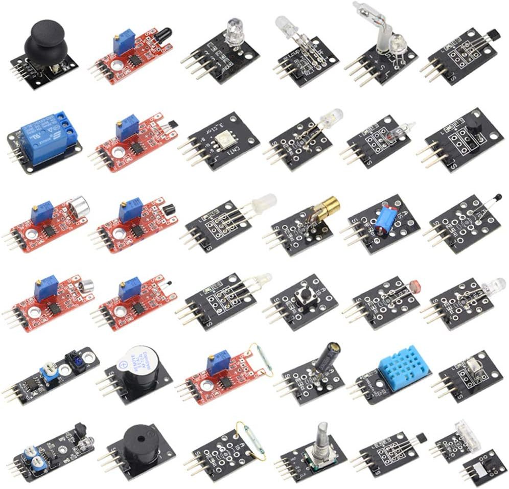 Hiletgo 37 Sensors Assortment Kit 37 Sensors Kit Sensor Starter Kit For ... - $30.99