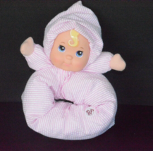 Goldberger Layla Baby&#39;s First Plush Soft Doll Rattle Infant Lovey Pink Toy 10&quot; - £15.20 GBP
