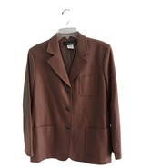 Vintage Harve Benard Brown Wool &amp; Orange Accent Jacket Size 14 - $69.35 CAD