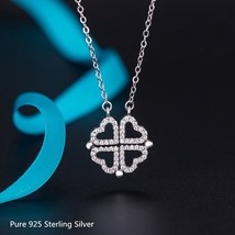Buyee Clover Pendant Necklaces Women Can Be Split Into 4 Heart-shape Pure 925 St - £22.31 GBP