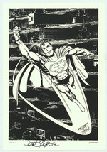 1984 Superman #400 John Byrne SIGNED DC Comic Print Byrne&#39;s 1st Man of Steel Art - £155.80 GBP