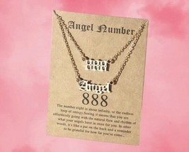Angel Number 888 - Double Necklace - Angel Jewellery - Charm Necklace - £12.60 GBP