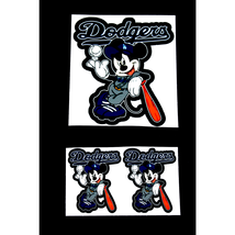 Mickey-Mouse Dodgers Baseball High Quality Sticker (Pack of3) - £4.74 GBP