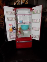 Our Generation Doll RED Gourmet Kitchen Set 18&quot; Refrigerator/STOVE Complete EUC - £86.77 GBP