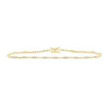 10kt Yellow Gold Womens Round Diamond Fashion Bracelet 1/2 Cttw - £715.12 GBP