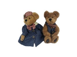 Boyd’s Bears Set Of 2 Country Boy &amp; Girl Denim Outfits Plush Stuffed Animal - $11.82