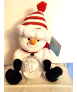 Christmas Animated  Musical Light Up &quot;Let it Snow&quot; Snowman Plush Message... - £27.88 GBP