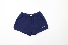 Vtg 80s MacGregor Womens Medium Spell Out Hot Shorts Booty Shorts Navy Blue USA - £46.65 GBP