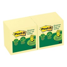 Post-it Pop-up Recycled Notes Canary Yellow 76x76mm (12pk) - $49.32