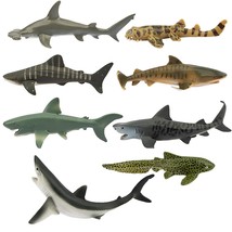 8Pcs Shark Toys Sea Creature Animals Figures, Plastic Ocean Animal Figurines Wit - £22.69 GBP