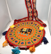 Lucky Elephant Indian Boho Crossbody Handbag Wide Strap embroidery Bells... - £27.43 GBP