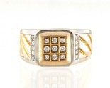 Men&#39;s Cluster ring 18kt White and Rose Gold 411182 - $999.00
