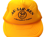 Vintage 1970 Ak-Sar-Ben 50 Anni Purosangue Tradition Snapback Trucker Ca... - $12.24