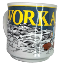 Workaholic Desk Job Funny Unique Gift Working Office Work Coffee Cup Paper Stack - £15.68 GBP