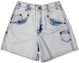 Vtg 90s Levis Bleached Denim Shorts Size Small 28&quot; Waist Hemmed Made In Usa ! - £17.85 GBP