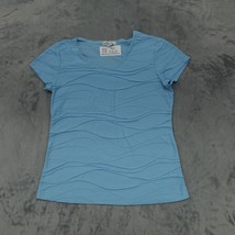 Kim Rogers Shirt Womens PS Blue Petite Short Sleeve Scoop Neck Knit Cotton Tee - £17.90 GBP