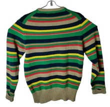Boston Trader Men M Colorful Striped Long Sleeve Pull Over Knitted Sweater - £37.84 GBP