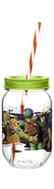 Zak Designs Ninja Turtles Mason Jar Cup-Brand New - £11.95 GBP