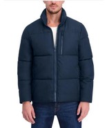 Nautica Mens Puffer Jacket Blue Quilted Pockets Lightweight Full-Zip Logo - $98.29 CAD