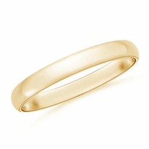 ANGARA Standard Comfort Fit Sleek Wedding Band in 14K Solid Gold - £281.57 GBP