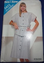 See &amp; Sew Misses’ Top &amp; Skirt Size 10-14 #5472 - £2.38 GBP