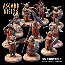3D Printed Asgard Rising Dwarven Shield-Maidens Set 28mm - 32mm - $8.81+