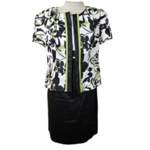 Black and Green Sleeveless Jacket Dress Size 8 - £27.86 GBP