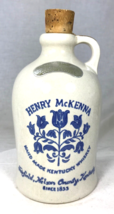 Henry McKenna Stoneware Kentucky Whiskey Jug 4/5 Quart (Empty) Blue Grey... - $47.41