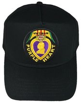 Purple Heart Vietnam Veteran HAT - Black - Veteran Owned Business - £13.05 GBP