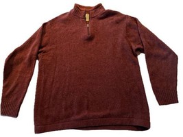 Woolrich Vintage Men’s L Cabernet Heather Wool Sweater 1/4 Zip LS Pullov... - £30.61 GBP