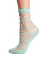 BestSockDrawer ANTONINA sheer light green socks for women - £7.78 GBP