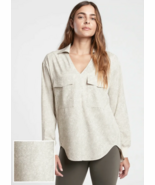 ATHLETA XS Zuma Printed Tunic Top Viper Grey CYA #657857 - €33,42 EUR