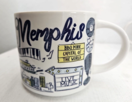 Starbucks Memphis 14oz Mug Been There Series Music Blue - £19.02 GBP