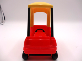 Little Tikes Dollhouse Cozy Coupe Miniature Red Yellow Mini Car 6” - £11.48 GBP