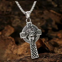 Jesus Christ Crucifix Cross Pendant Necklace Christian Jewelry Chain 24&quot; Gift - £9.30 GBP