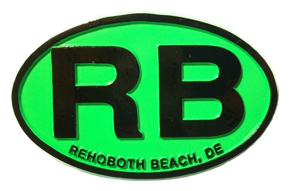 Rehoboth Beach Delaware Green Oval Fridge Magnet - $6.99