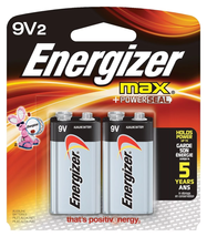 Energizer Max Alkaline 9 Volt Battery 522, 2-Count - $24.19
