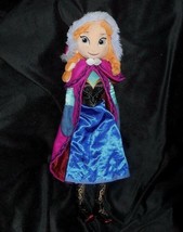 16&quot; Disney Store Princess Frozen Winter Anna Doll Stuffed Animal Plush Toy Girl - £15.23 GBP