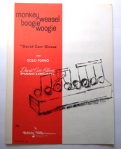 Monkey Weasel Boogie Woogie Sheet Music David Carr Glover 1968 Belwin Mills - £17.19 GBP