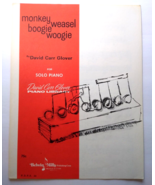 Monkey Weasel Boogie Woogie Sheet Music David Carr Glover 1968 Belwin Mills - £14.28 GBP