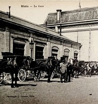 Blois Train Station Horses And Carriages France 1910s Postcard PCBG12B - $19.99