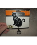 NEW SPOOKY Black CAT TREE TOPPER Metal  HALLOWEEN Decor - £15.85 GBP
