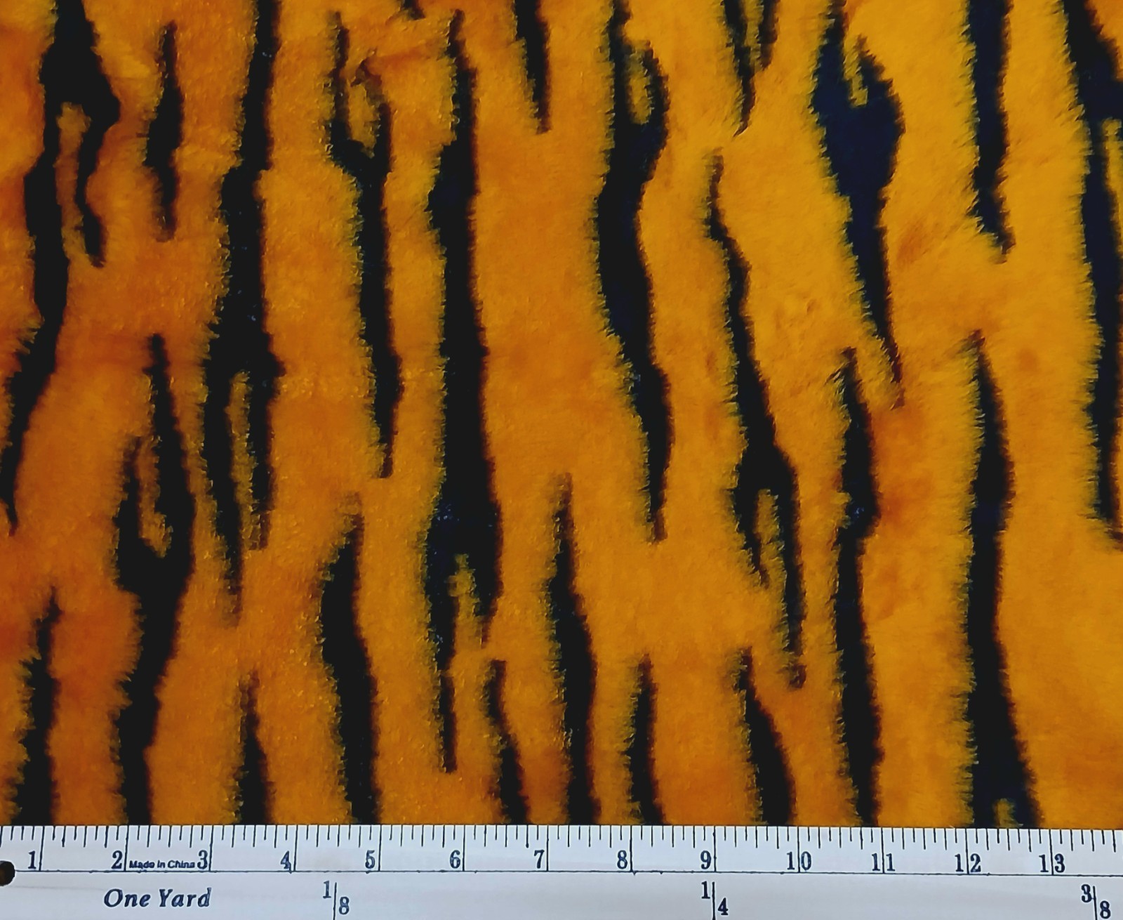 Faux Fur Tiger Stripes Animal Skin Print 58&quot; Wide Fabric by the Yard A61... - $24.95
