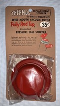 Vintage Thermos Brand Polly Red Top Stopper For Pint/Quart Wide Mouth Bo... - $14.84