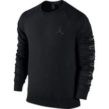 Jordan Mens Vii Pocket Crewneck Sweatshirt Size Small Color Black - £106.30 GBP