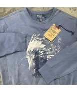 Polo Ralph Lauren Workman’s Co. Sweatshirt Vintage Distressed Graphic Bl... - $410.29 CAD